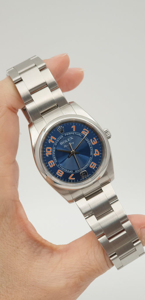 Rolex Oyster Perpetual 34mm Blue 114200 2007 [Preowned] [JB Stock]
