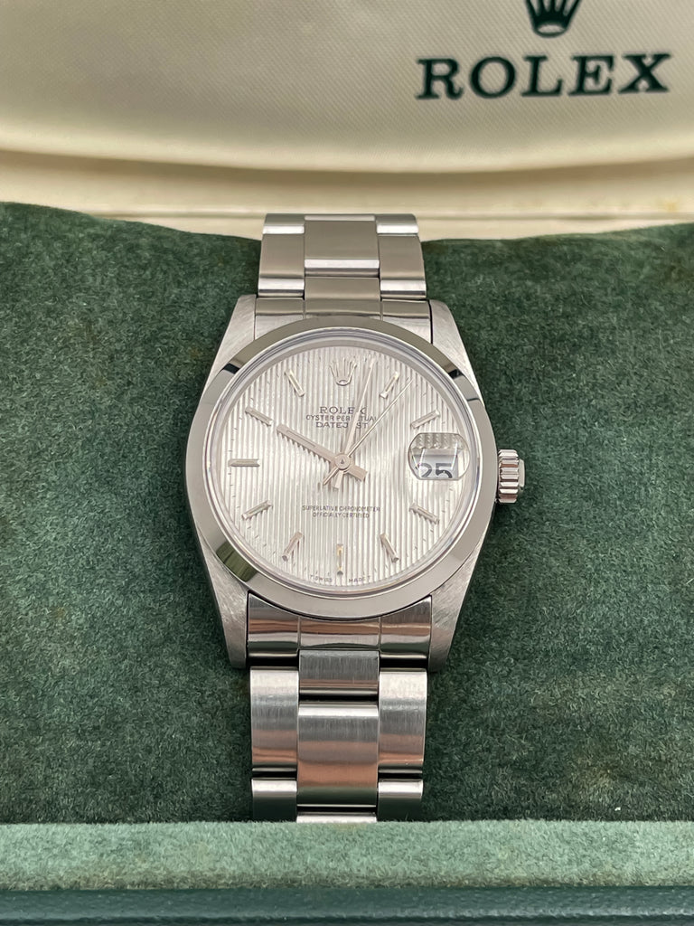 Rolex Datejust 31mm Silver Tapestry Dial Oyster Bracelet 68240 1996 [Preowned] [JB Stock]