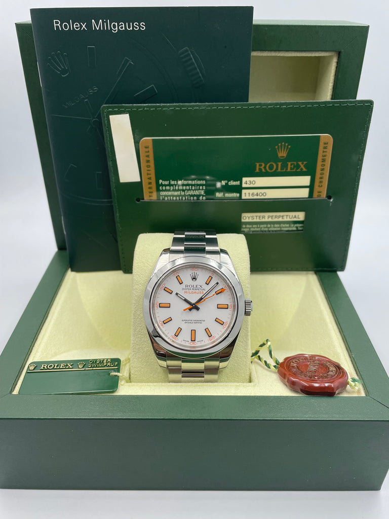 Rolex Milgauss White Dial 40mm 116400 2008 [Preowned]