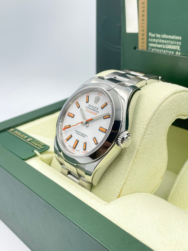 Rolex Milgauss White Dial 40mm 116400 2008 [Preowned]