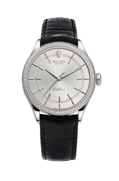 Rolex Cellini Time White Gold 39mm 50609RBR Swiss Connection Watches