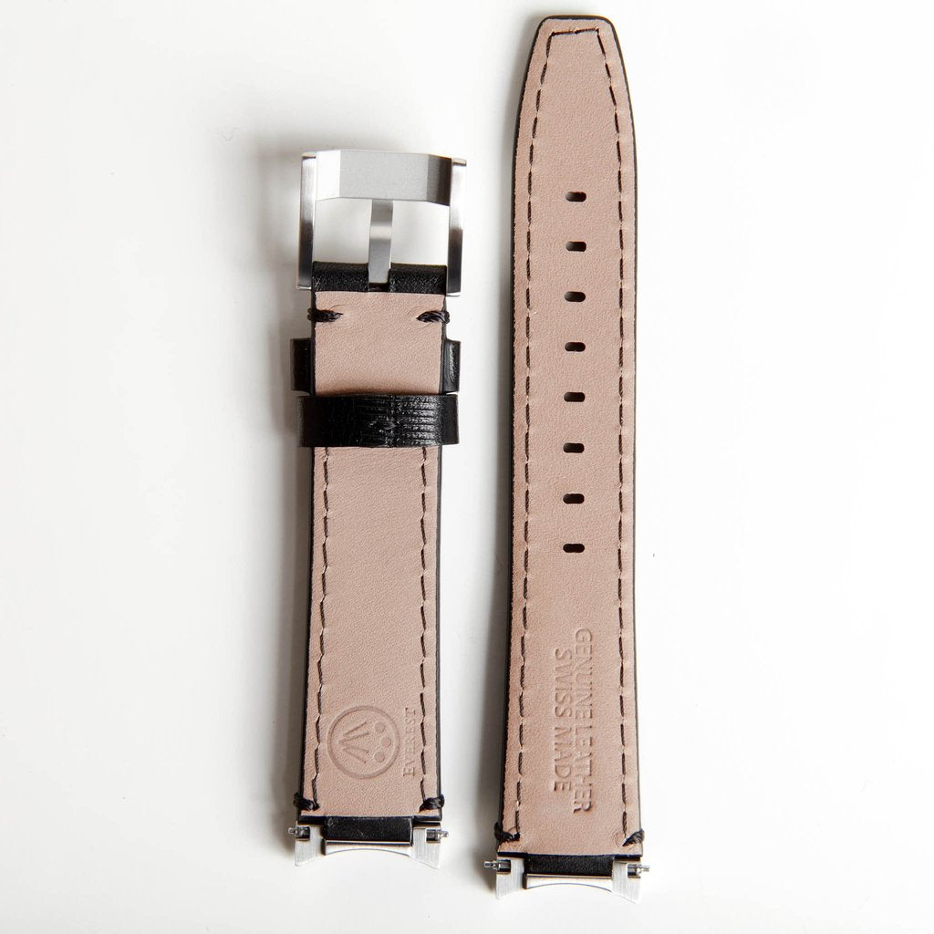 Everest Steel End Link Alligator Embossed Strap with Tang Buckle - EH4 - for 40mm Professionals