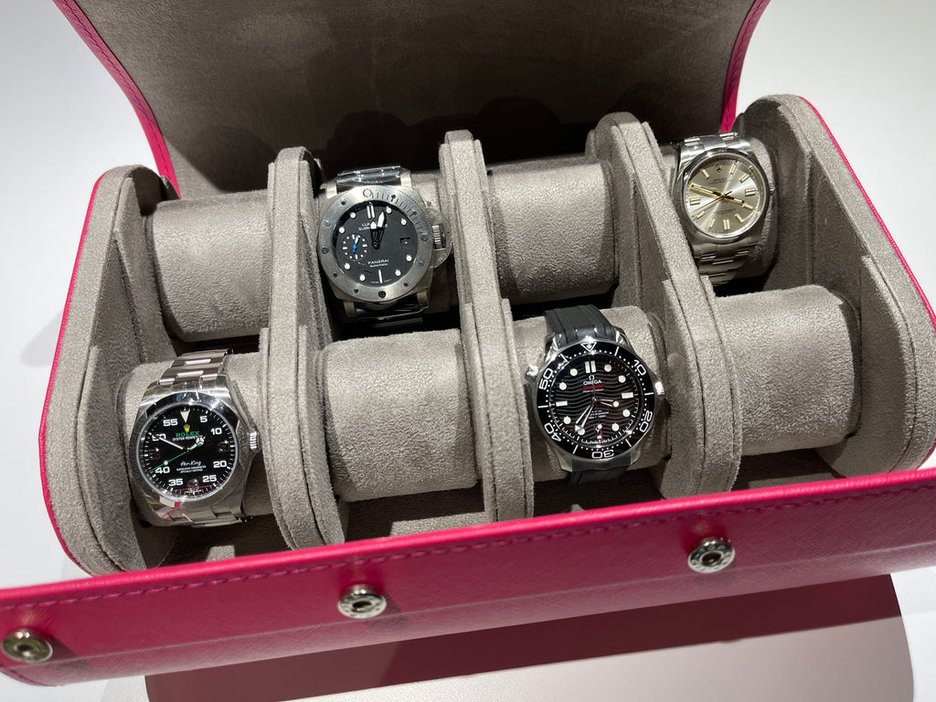 Ten10 Suite8 Watch Box for 8 Watches (Fuschia)