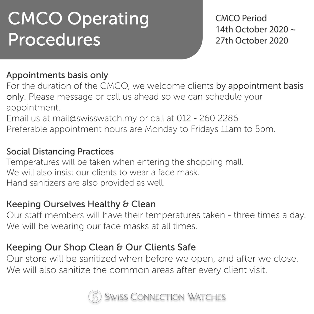CMCO Operating Procedures