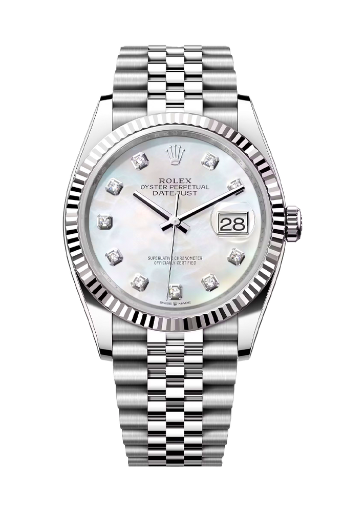 Rolex Datejust 41mm Mother of Pearl 10 Diamond Dial on Jubilee 126334 2020 NOS