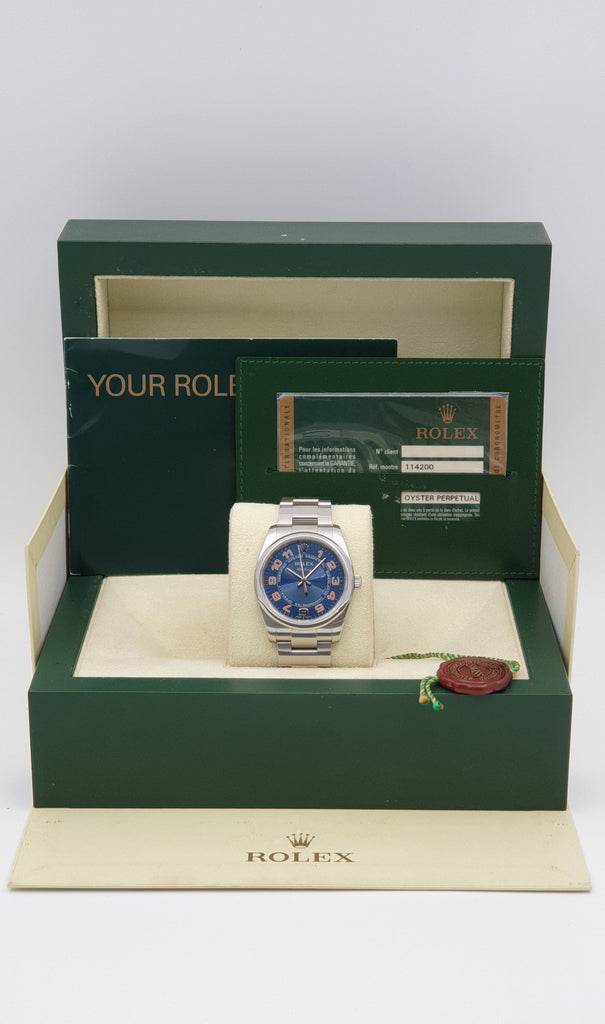 Rolex Oyster Perpetual 34mm Blue 114200 2007 [Preowned] [JB Stock]