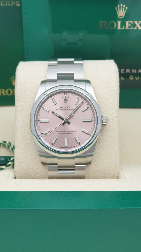 Rolex Oyster Perpetual Pink 34mm 124200 NOS [JB Stock]