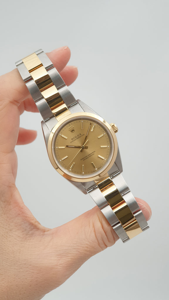 Rolex Oyster Perpetual 34mm Champagne 14203 1998 Discontinued [Preowned] [JB Stock]
