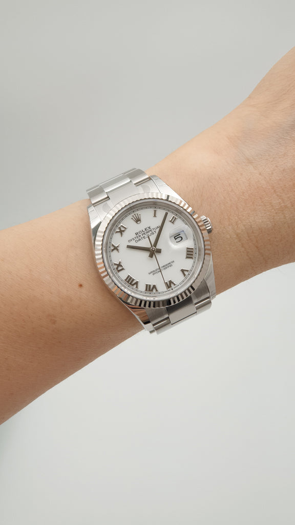 Rolex Datejust 36mm Roman White Dial on Oyster 126234 [JB Stock]