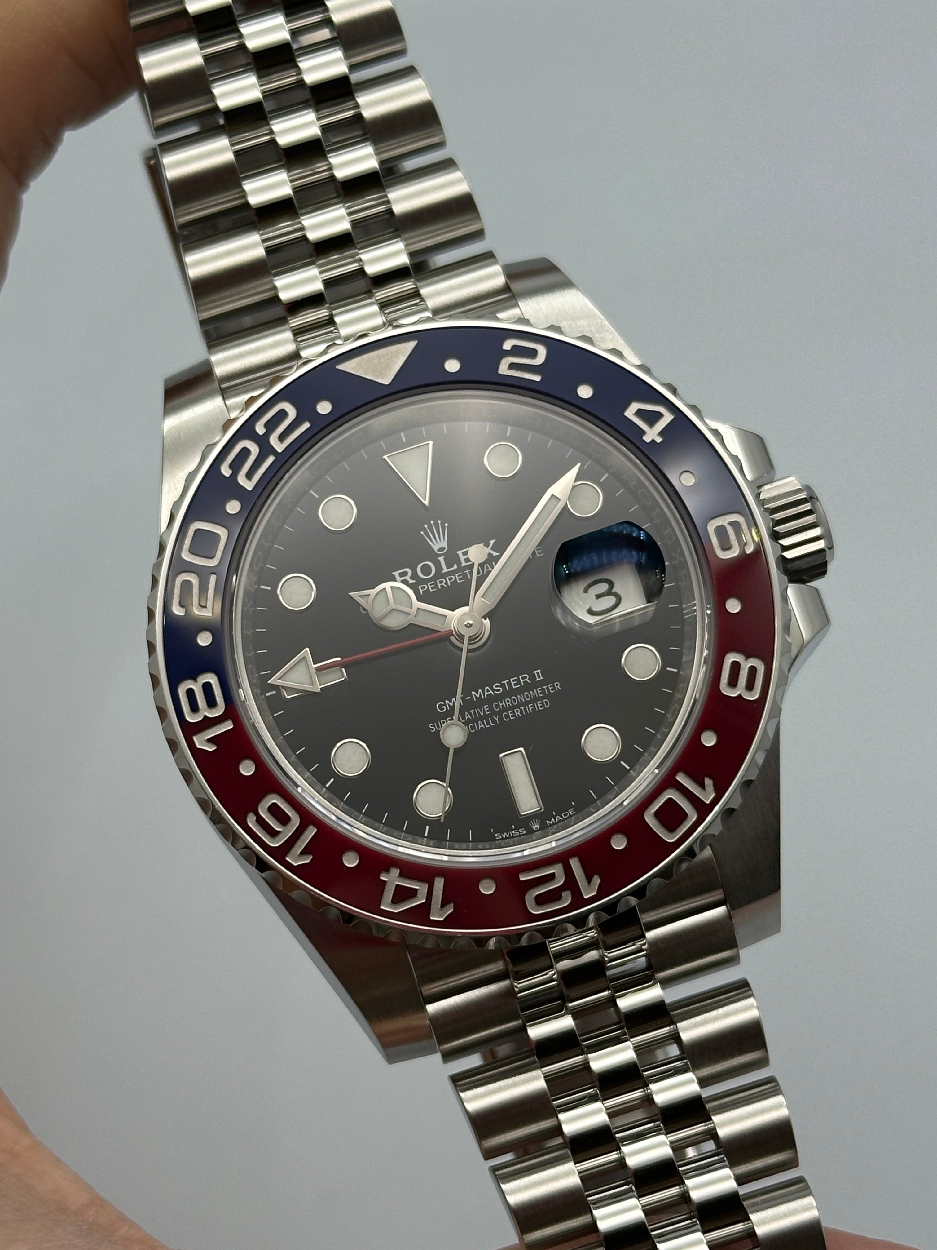 Rolex GMT Master II 126710BLRO Pepsi Jubilee 2018 Preowned Swiss Connection Watches