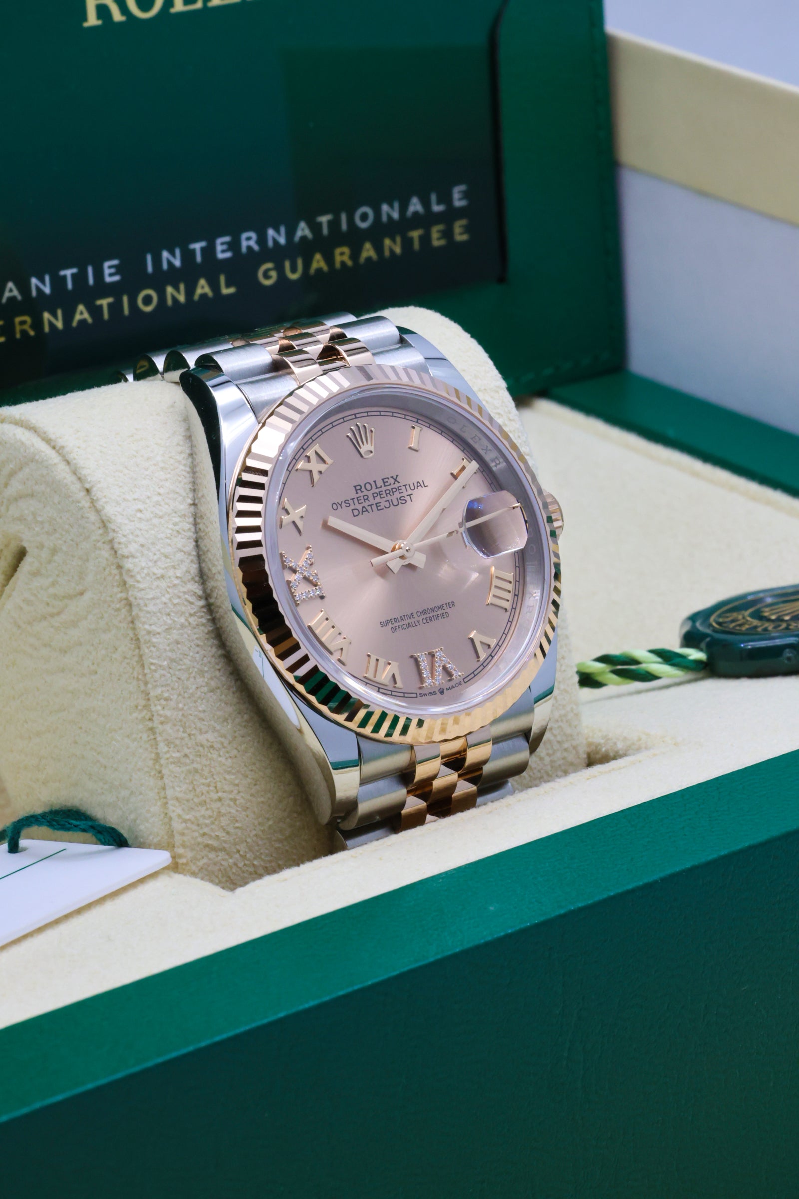 Rolex Datejust 36mm Everose Rose VI IX Diamonds Jubilee 126231