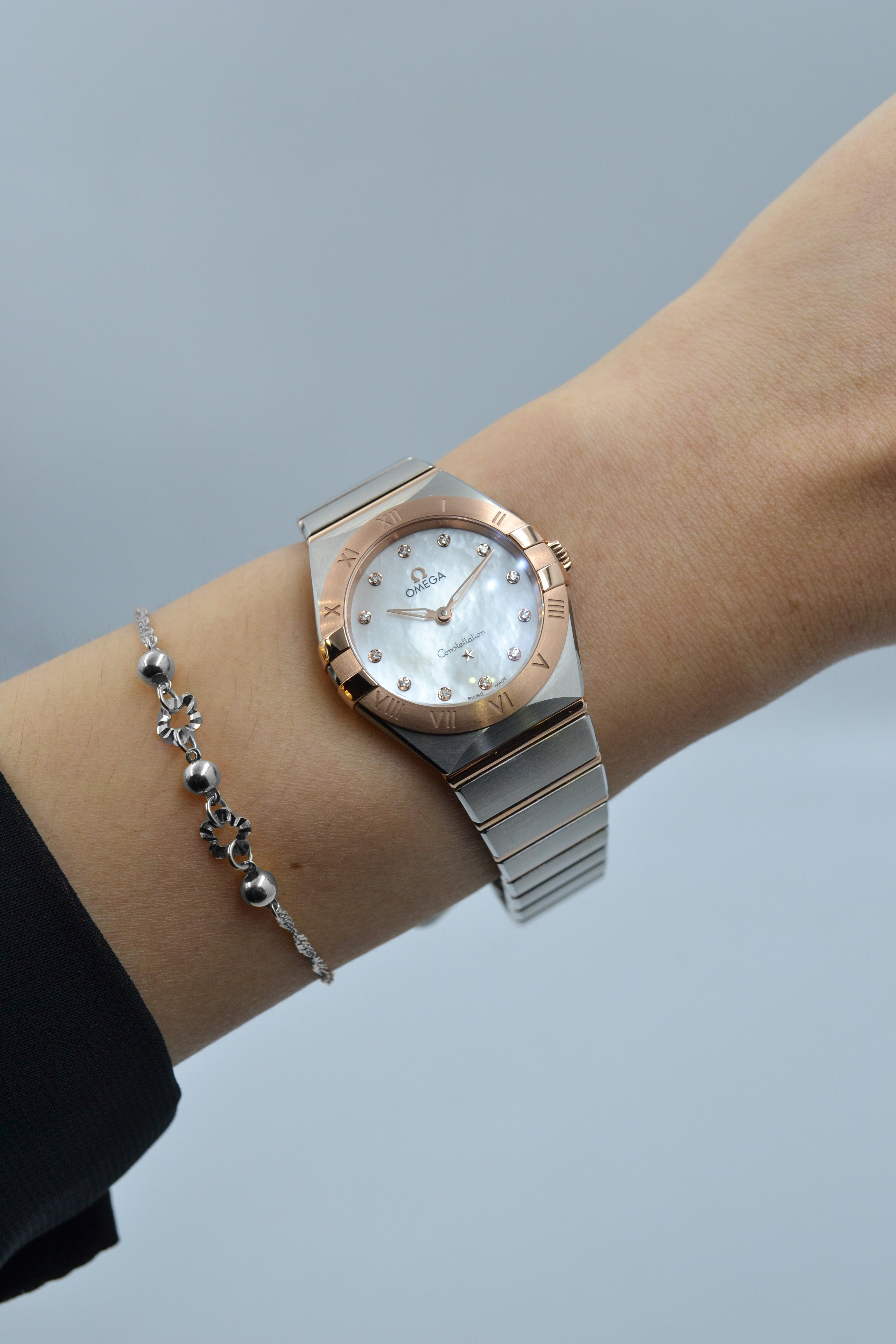 Omega Constellation Sedna™ Gold Steel 12 Diamonds 28mm