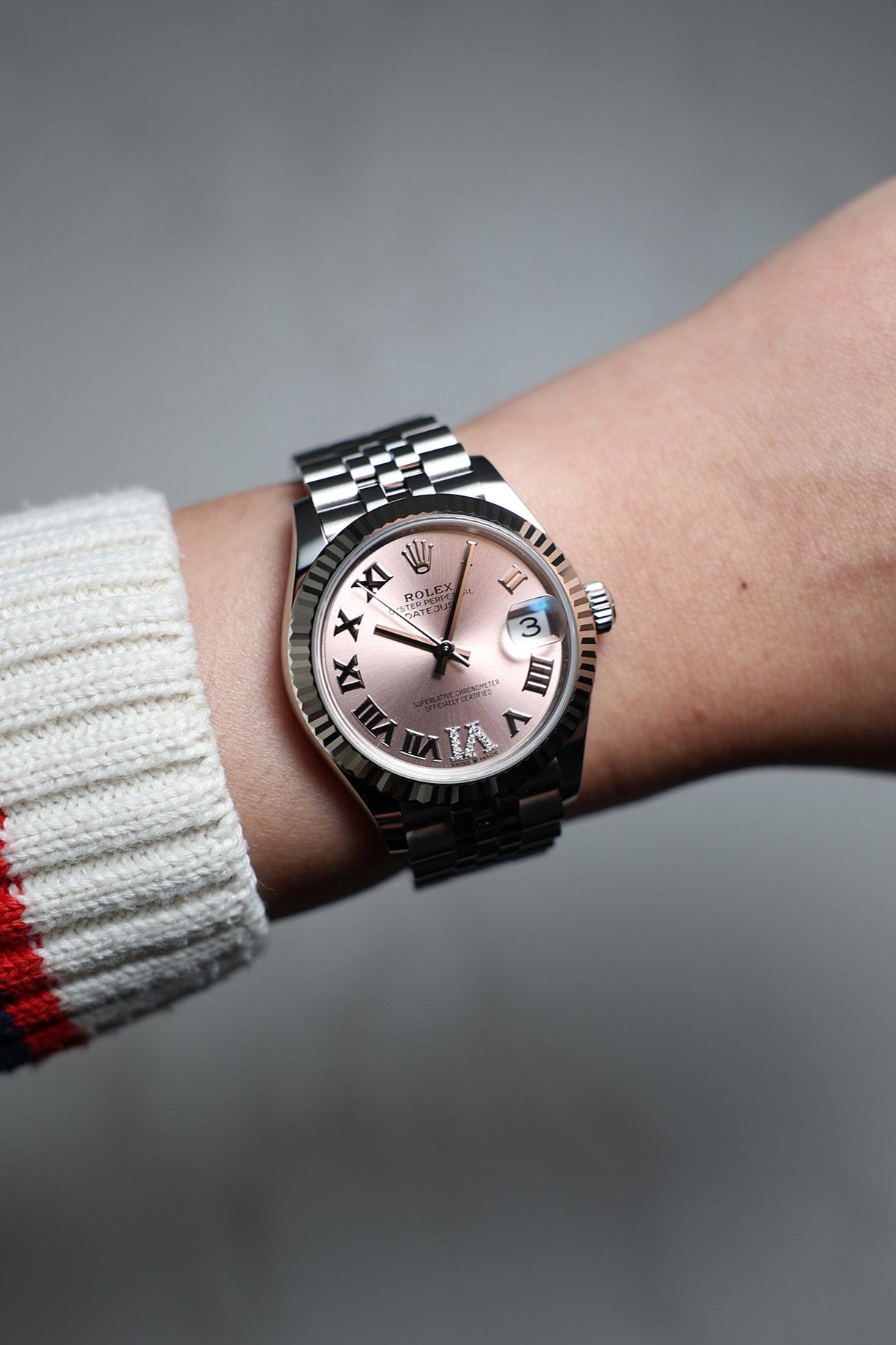 Rolex Datejust 31mm Pink Roman VI Diamond Jubilee 278274 – Swiss