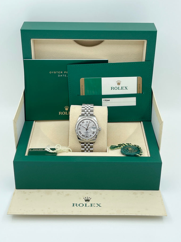 Rolex Datejust 31mm Silver Roman Jubilee Bracelet 178344 2017 [Preowned] [JB Stock]