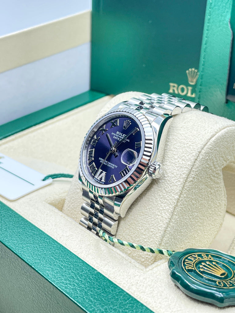 Rolex Datejust 31mm Purple Roman VI Diamond Jubilee Bracelet 278274