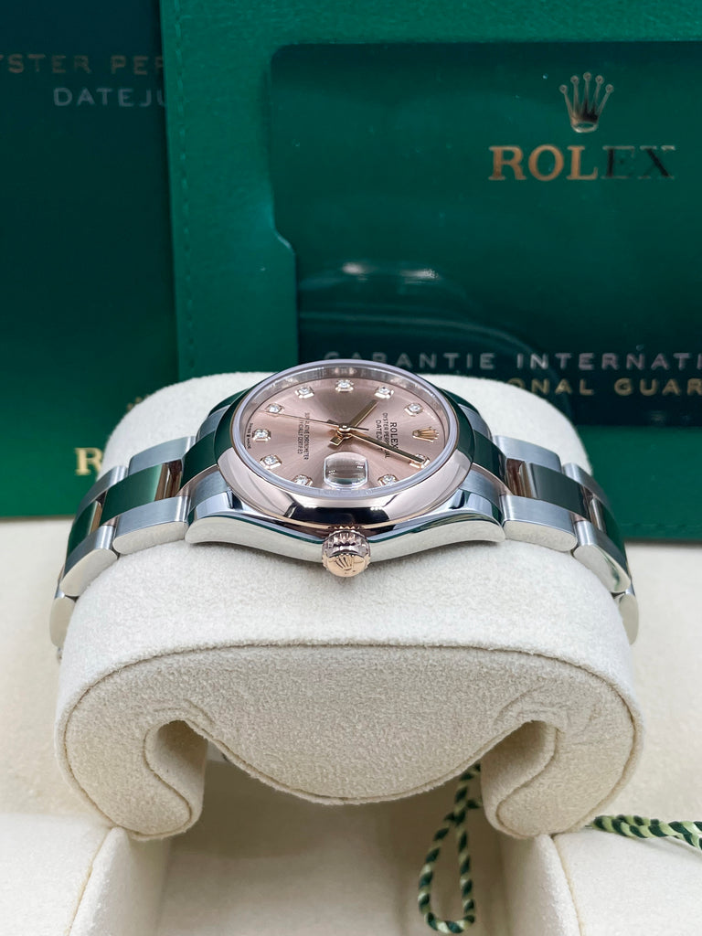 Rolex Datejust 31mm Everose 10 Diamond Pink on Oyster 278241