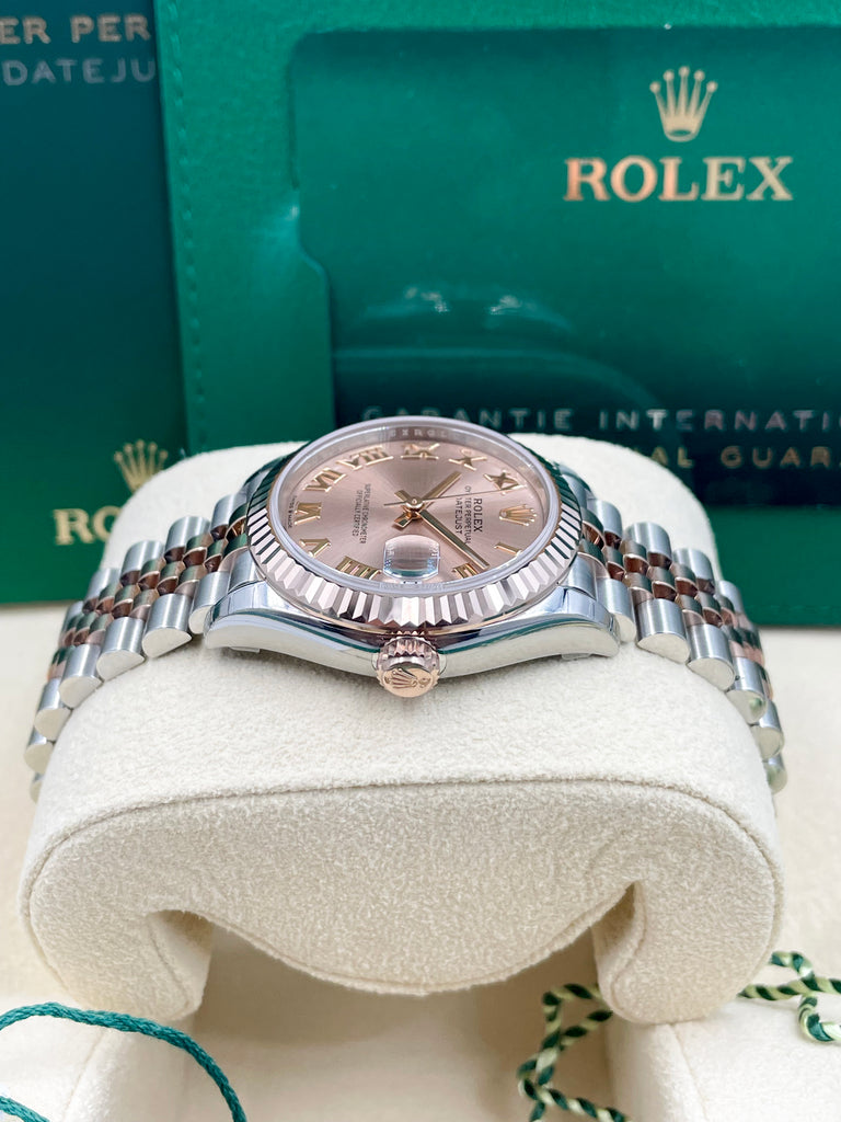 Rolex Datejust 31mm Pink Roman Steel Everose Jubilee 278271