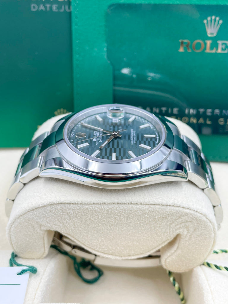 Rolex Datejust 41mm Mint Green Fluted Motif Dial 126300