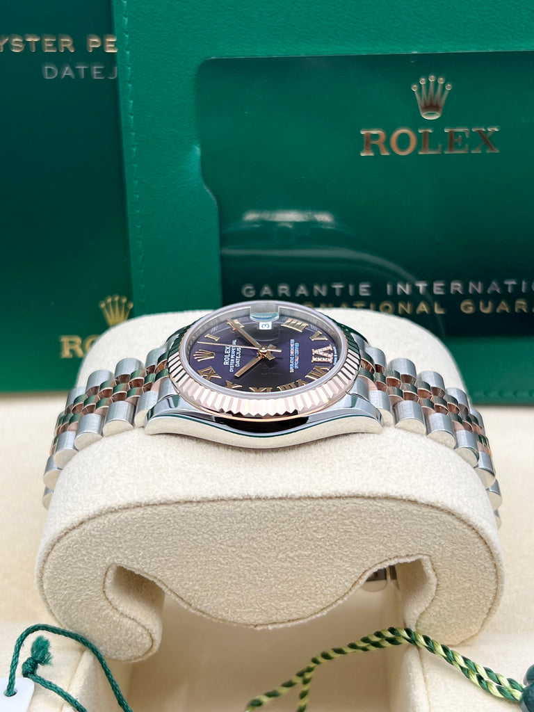 Rolex Datejust 31mm Aubergine 11 Diamonds Steel Everose Jubilee 278271
