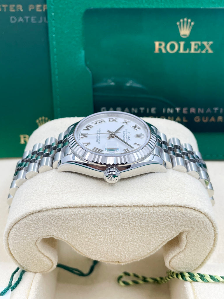 Rolex Datejust 31mm White Roman Jubilee Bracelet 278274