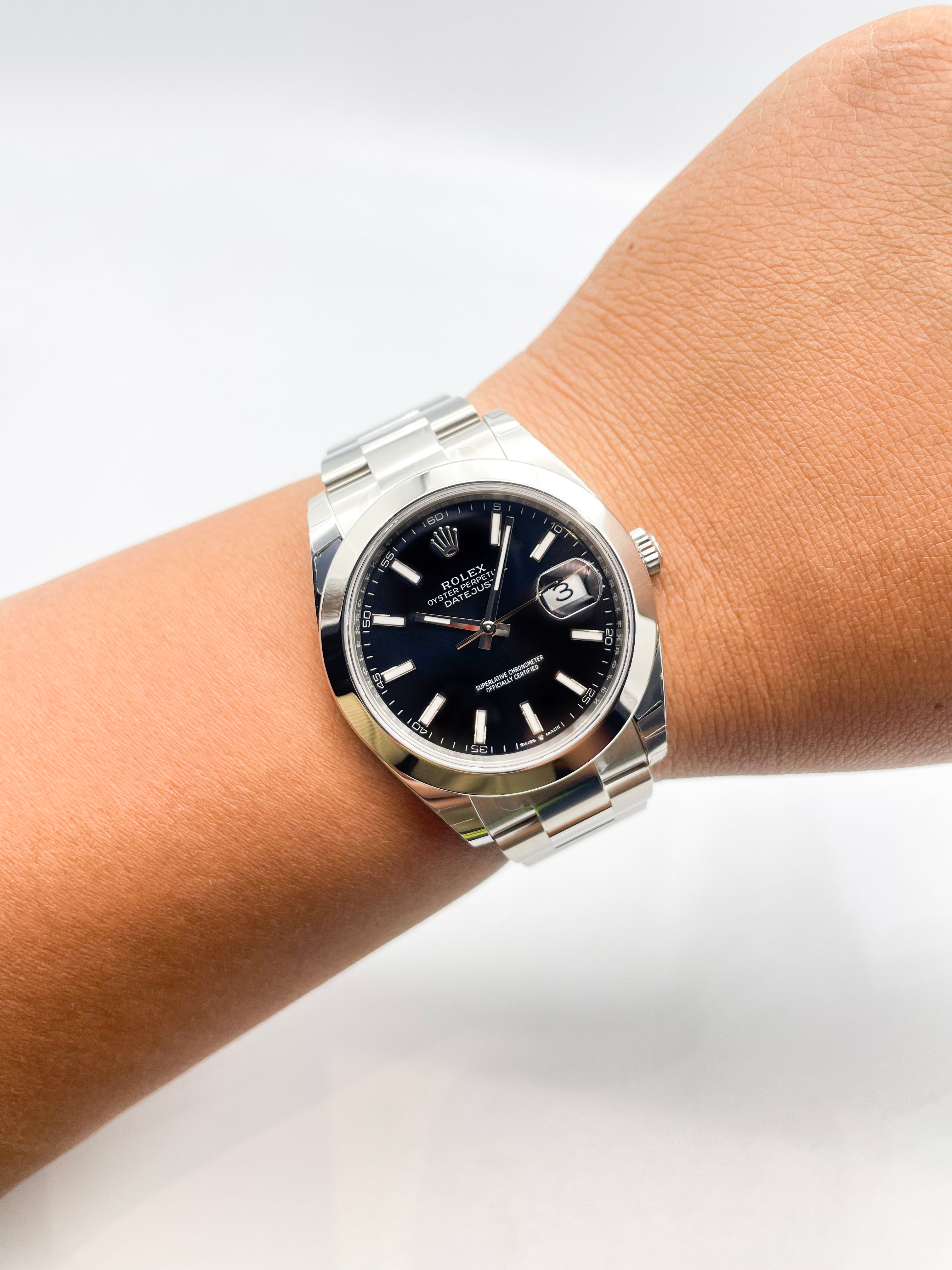 Rolex Datejust 41mm Black Index 126300 – Swiss Connection Watches