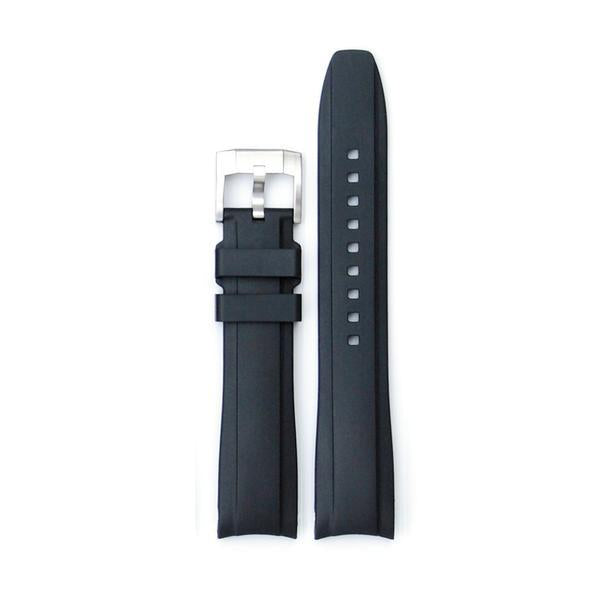 Everest Curved End Rubber Strap with Tang Buckle - EH11 - For Tudor Heritage Black Bays