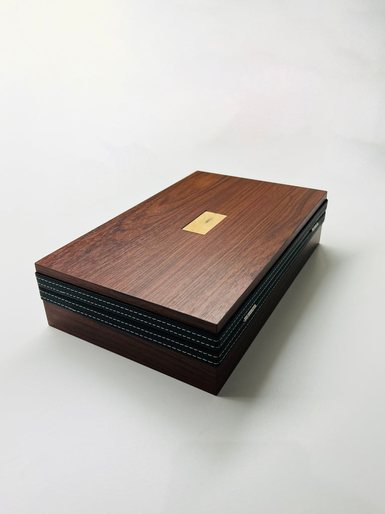 Ten10 ASPEN Elite Watch Box for 10 Watches (Brown Exterior & Green Interior)