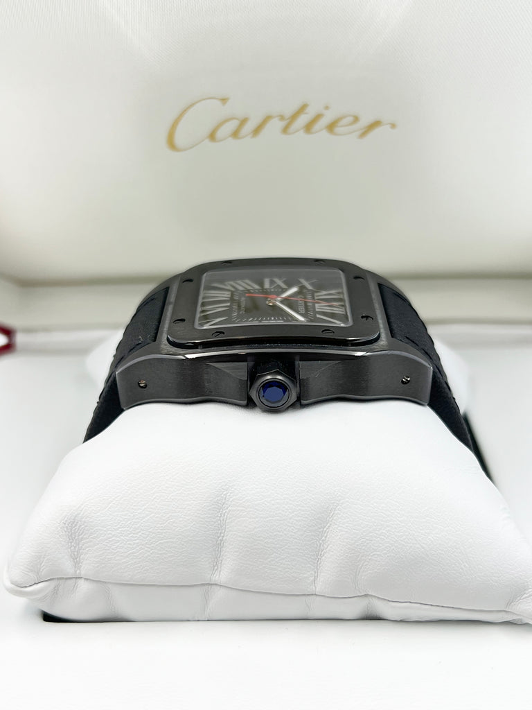 Cartier Santos 100 Carbon WSSA0006 2016 [NOS]
