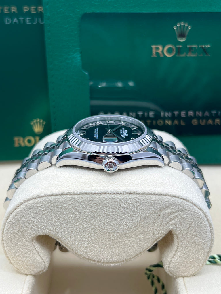 Rolex Datejust 31mm Black Roman Jubilee Bracelet 278274