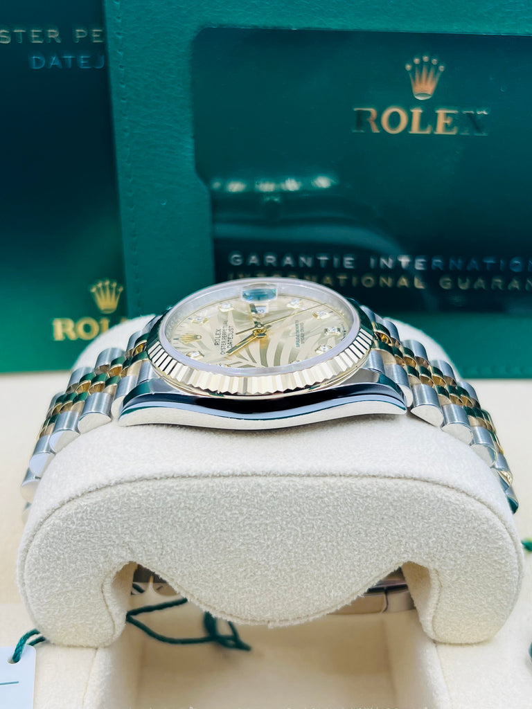 Rolex Datejust 36mm Palm Motif - Steel Gold Jubilee Bracelet 126233