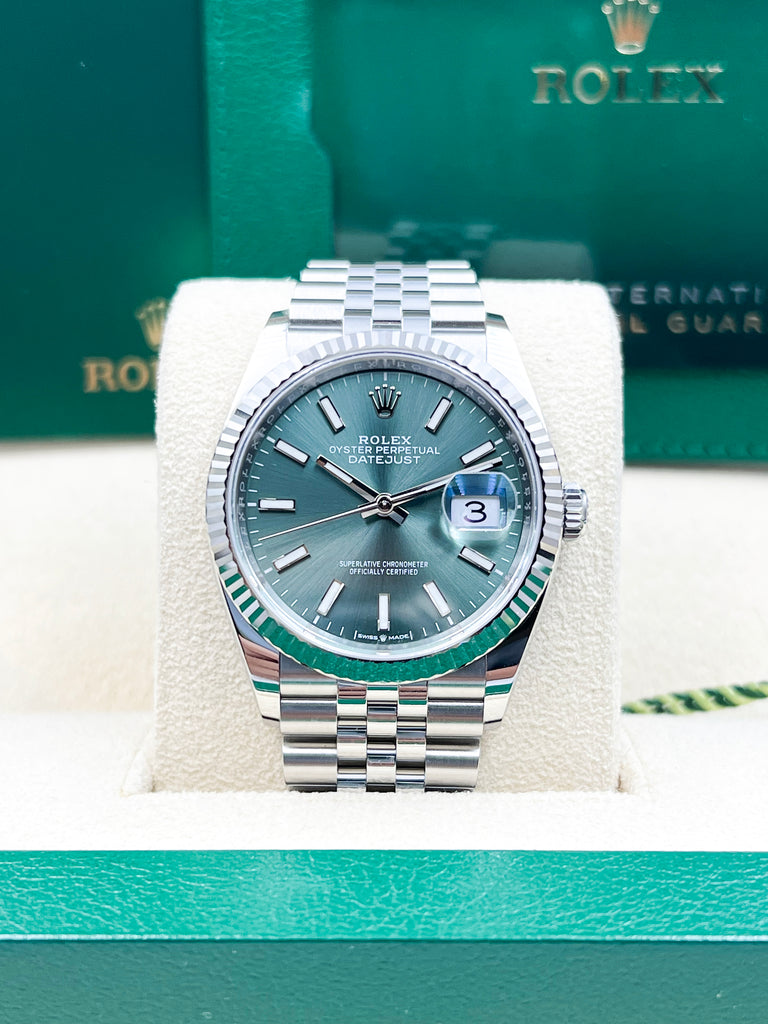 Rolex Datejust 36mm Mint Green on Jubilee 126234