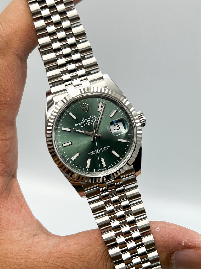 Rolex Datejust 36mm Mint Green on Jubilee 126234