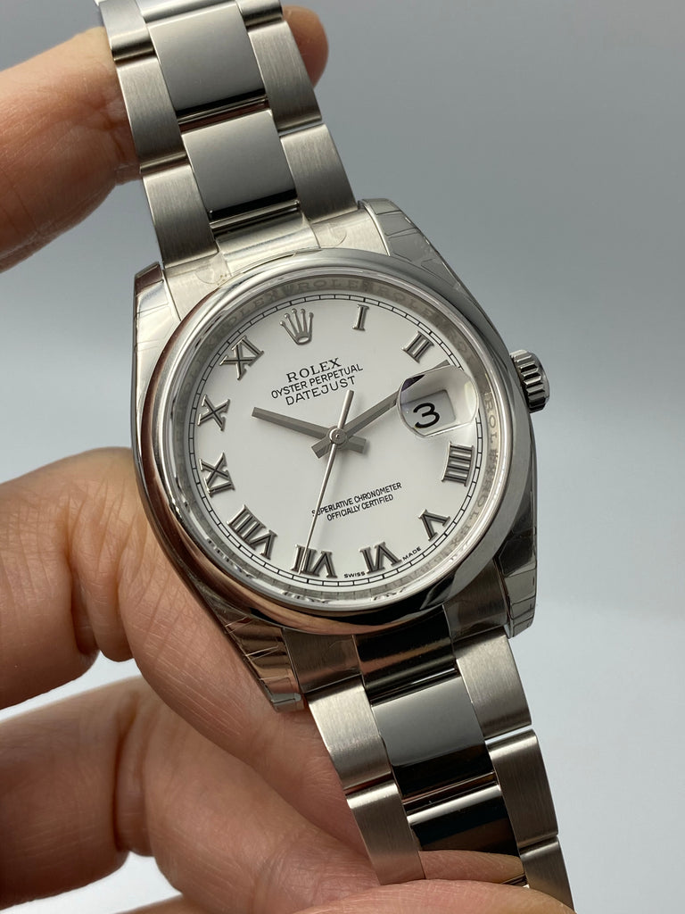 Rolex Datejust 36mm White Roman 116200 2011 Unworn [New Old Stock]