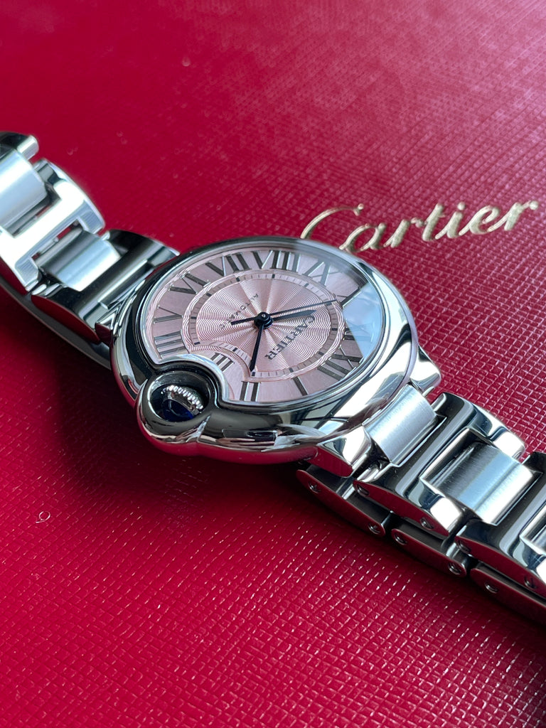 Cartier Ballon Bleu Pink 33mm W6920100 2020 [Preowned]