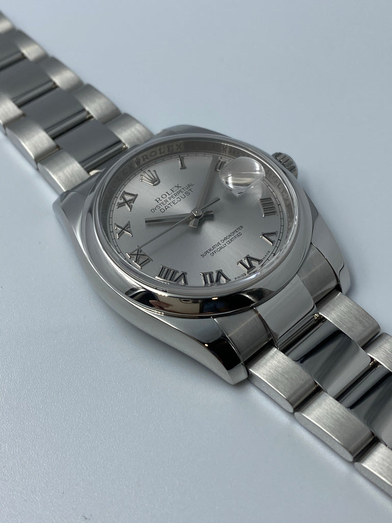 Rolex Datejust 36mm Silver Roman 116200 2008 [Preowned]